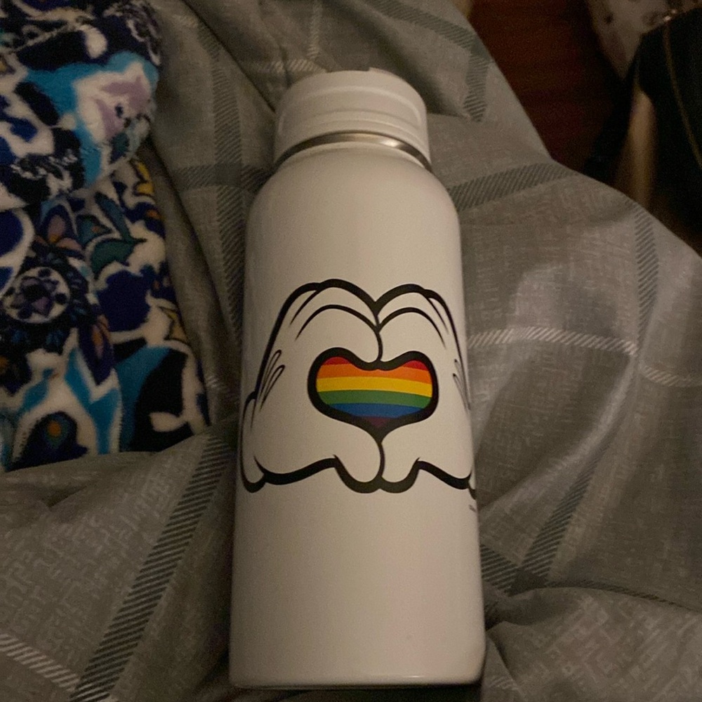 Mickey Hands in Rainbow 33.8fl Oz stainless steel water bottle